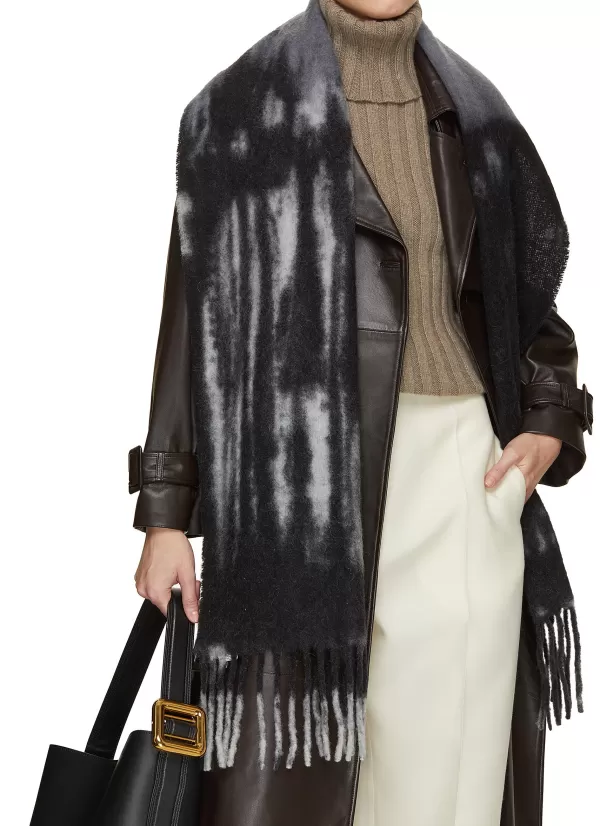 Scarves & Wraps>FALIERO SARTI Fringed Alpaca Wool Blend Scarf