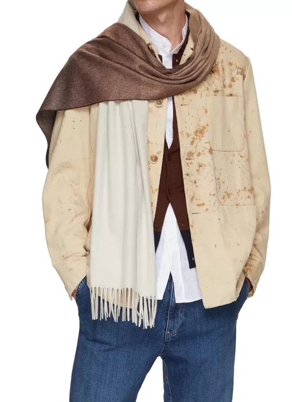 Scarves>COLOMBO Fringed Cashmere Scarf