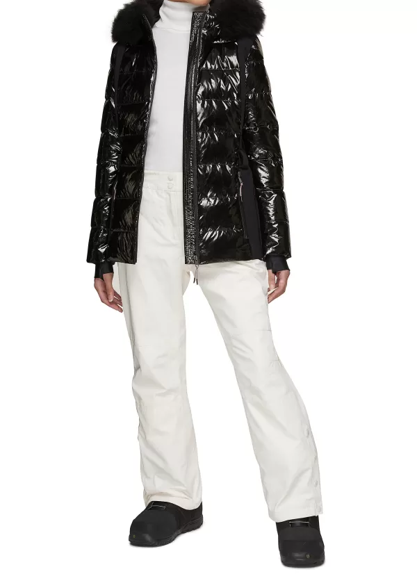 Jackets>YVES SALOMON Fur Trimmed Hooded Puffer Ski Jacket