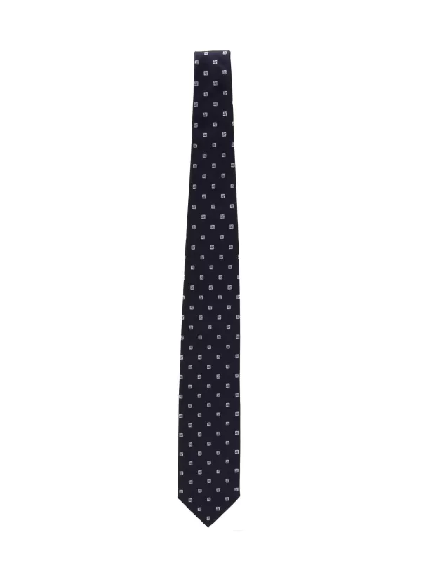 Ties>STEFANOBIGI MILANO Geometric Embroidered Silk Tie