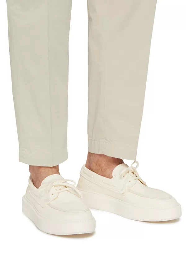 Flats>HENDERSON Ghibli Padded Leather Boat Shoes