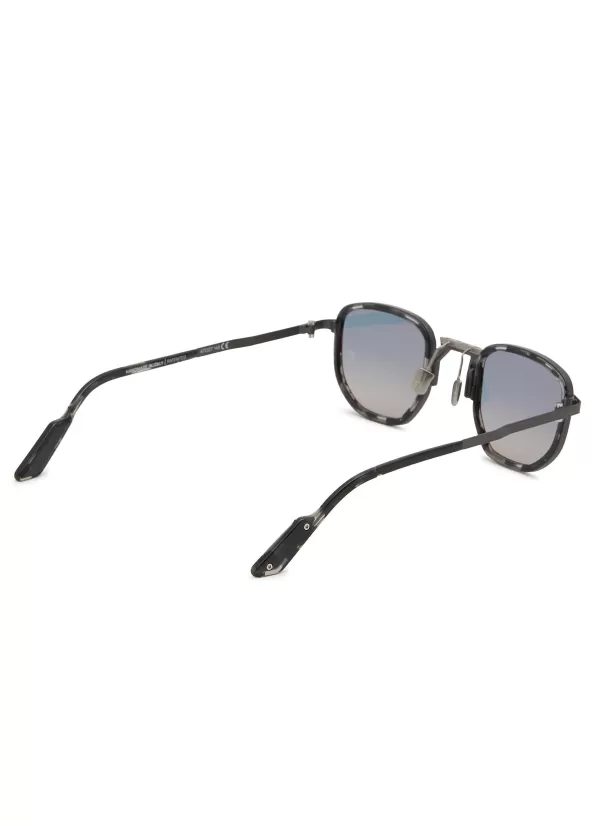 Eyewear>MOVITRA EYEWEAR Giovanni Black Havana Acetate Square Sunglasses