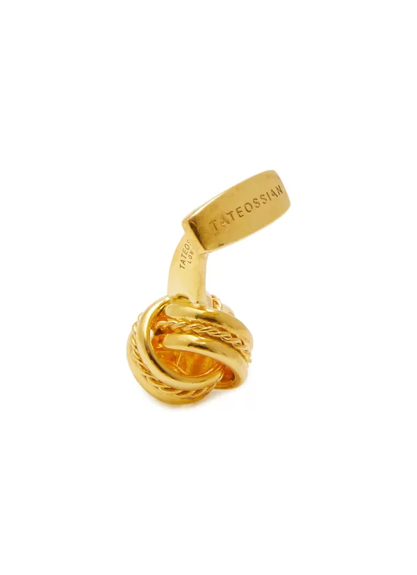 Cufflinks>TATEOSSIAN Gold Plated Sterling Silver Twisted Rope Cufflinks