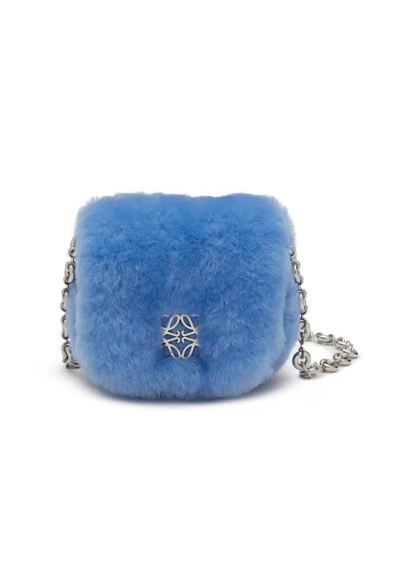 Crossbody>LOEWE Goya Puffer Shearling Crossbody Bag