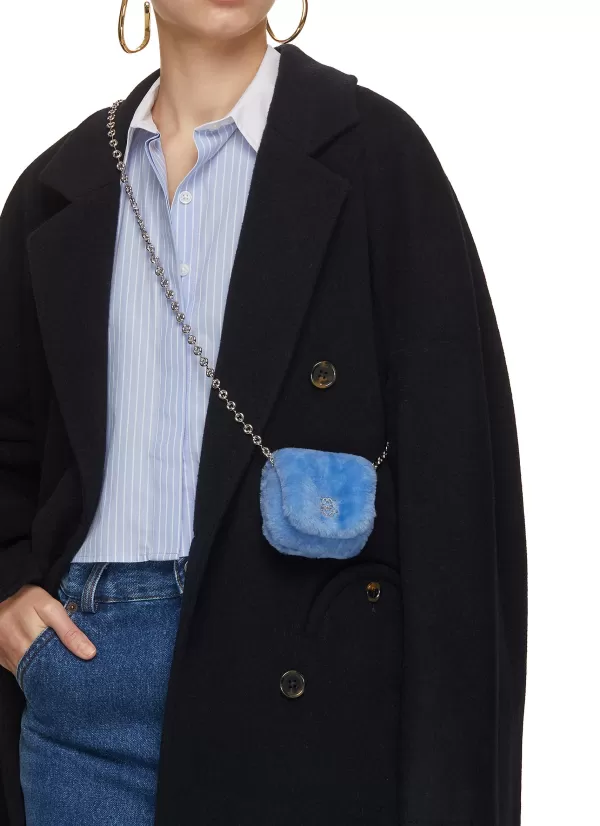 Crossbody>LOEWE Goya Puffer Shearling Crossbody Bag