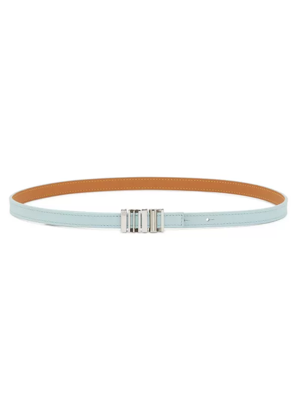 Belts>LOEWE Graphic Logo Buckle Calf Leather Belt