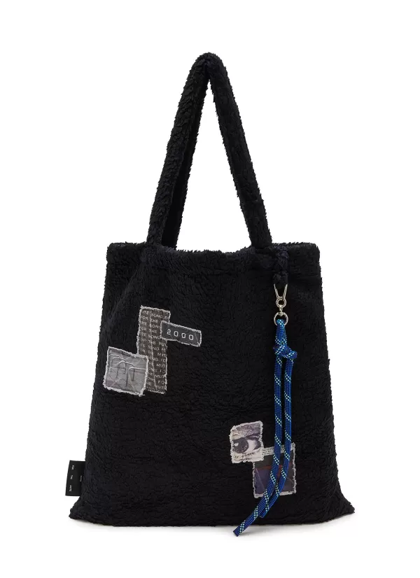 Tote Bags>SONG FOR THE MUTE Graphic Patchwork Tote Bag