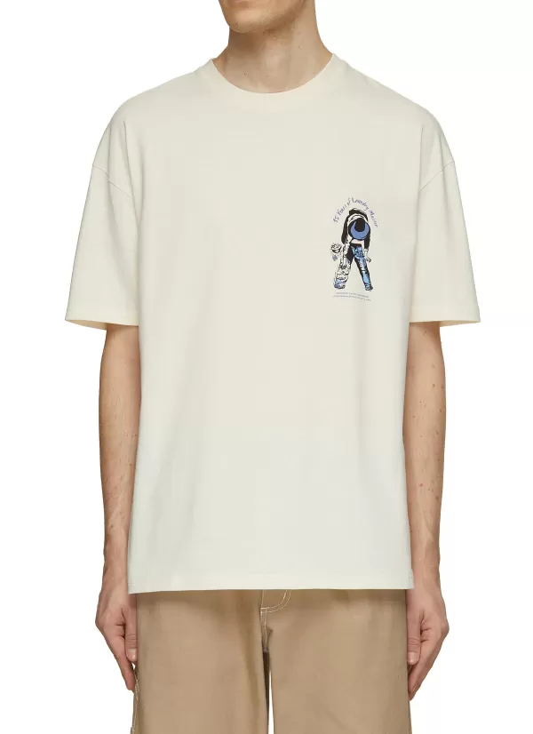 T-Shirts>DENHAM Graphic Print T-Shirt