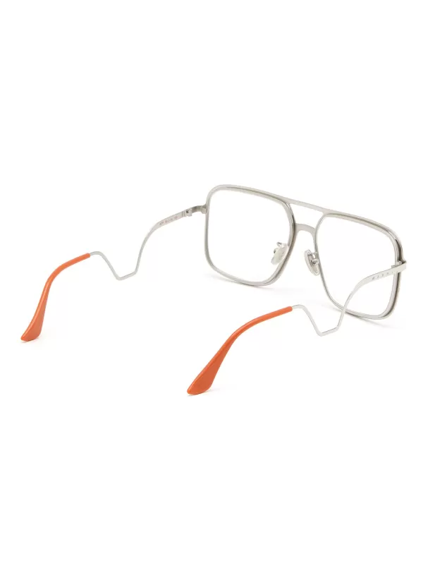 Eyewear>MARNI Ha Long Bay Metal Sqaure Optical Glasses