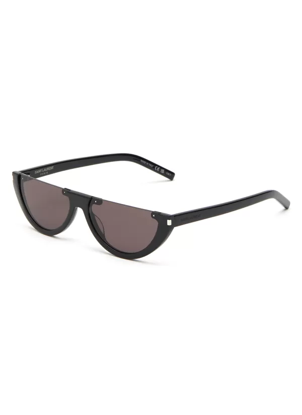 Eyewear>SAINT LAURENT Half Frame Acetate Sunglasses