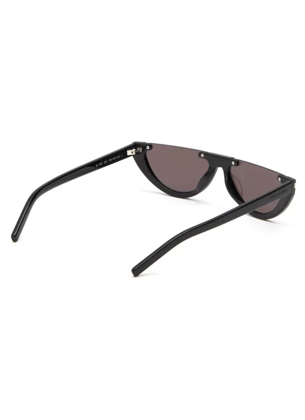 Eyewear>SAINT LAURENT Half Frame Acetate Sunglasses