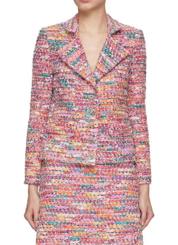 Jackets>SOONIL Hand Woven Rainbow Tweed Jacket