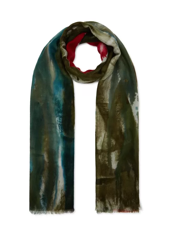 Scarves & Wraps>CASHÀ Hand-Painted Wool Knit Stole