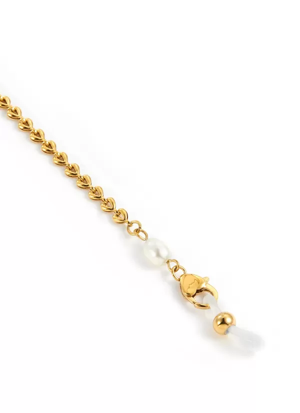 Eyewear>FOR ART's SAKE Havana 18K Gold Plated Pearl Eyewear Chain