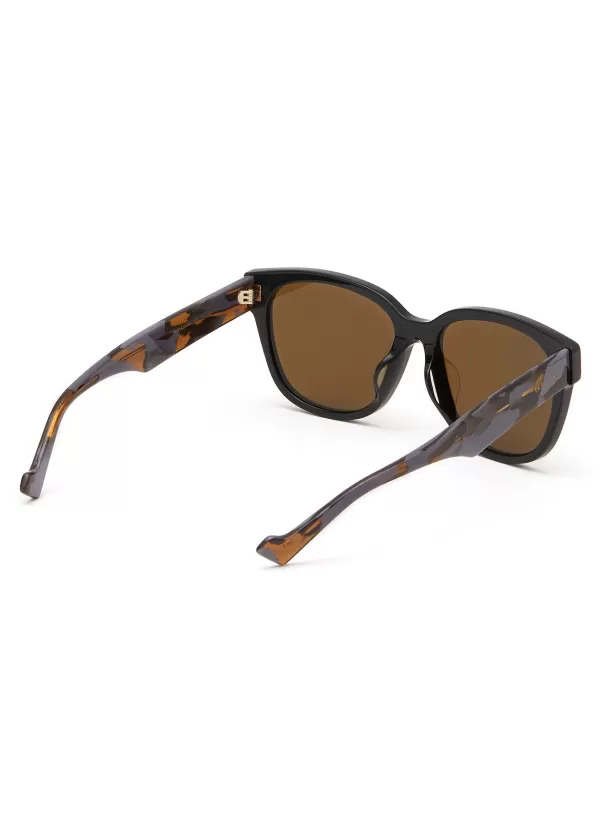 Eyewear>GUCCI Havana Temple Acetate Sunglasses