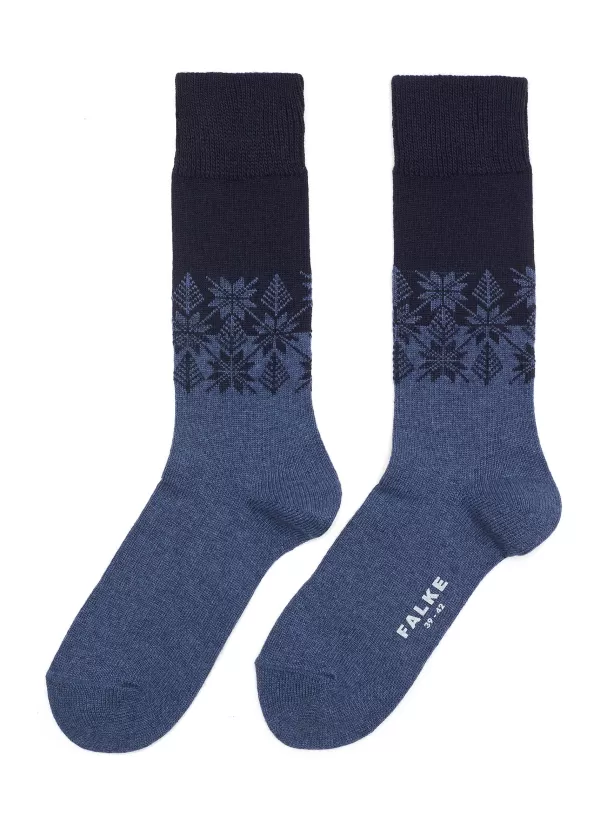 Socks>FALKE Haven' Fair Isle Motif Knit Crew Socks