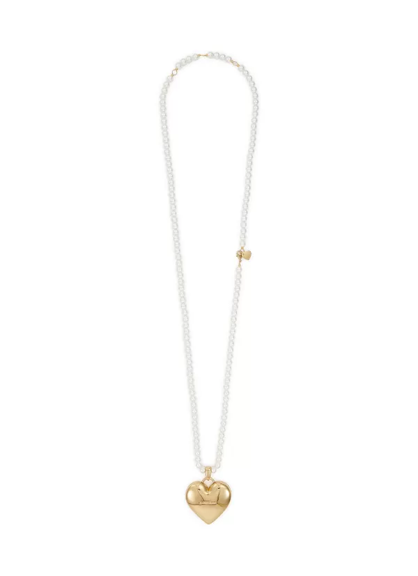 Belts>NUMBERING Heart Pearl Chain 14K Gold Plated Bag