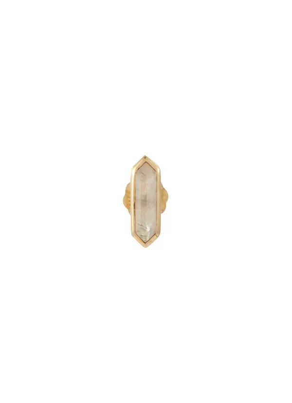 Fashion Jewellery>MÉTIER BY TOMFOOLERY Hexa 9K Gold Moonstone Single Stud Earring