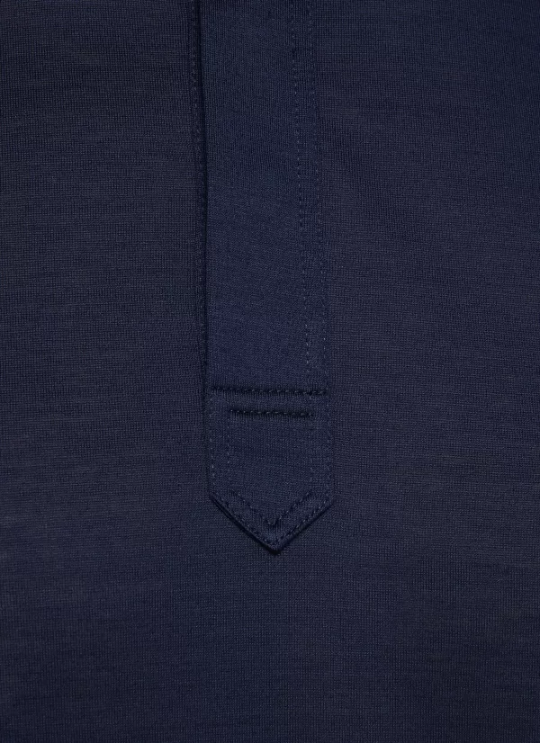 Polos>CANALI Hidden Button Polo Shirt