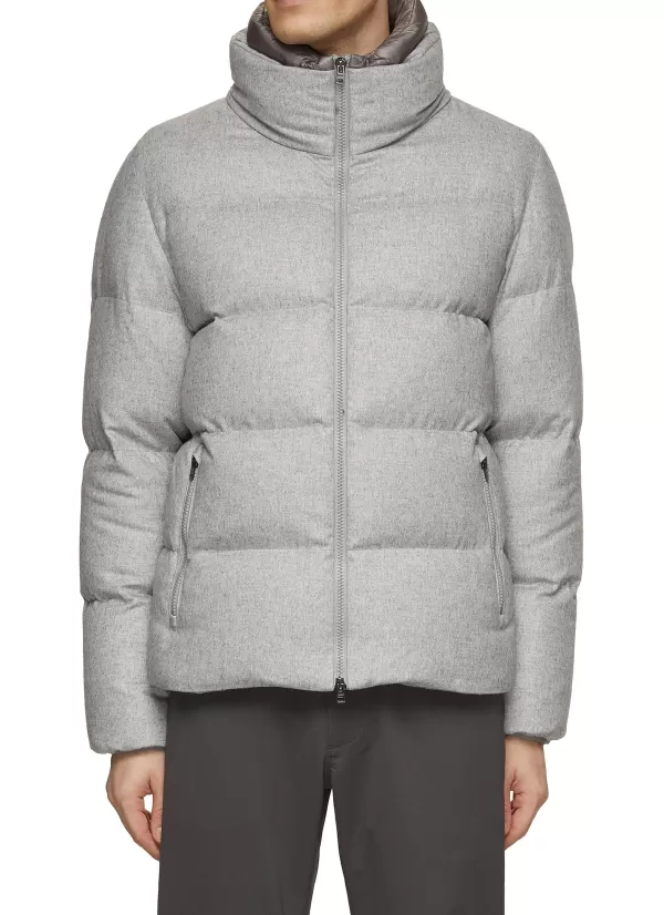 Jackets>HERNO High Neck Puffer Bomber Jacket