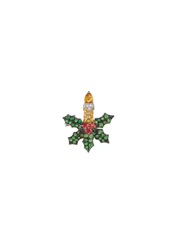 Fine Jewellery>MIO HARUTAKA Holly Jolly 18K Gold Diamond Gemstone Brooch