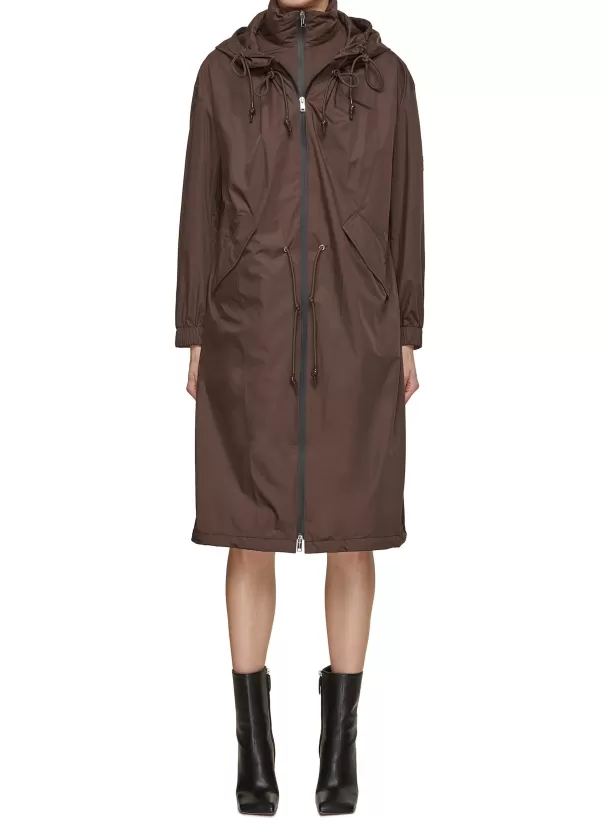 Coats>YVES SALOMON ARMY Hooded Detachable Long Coat