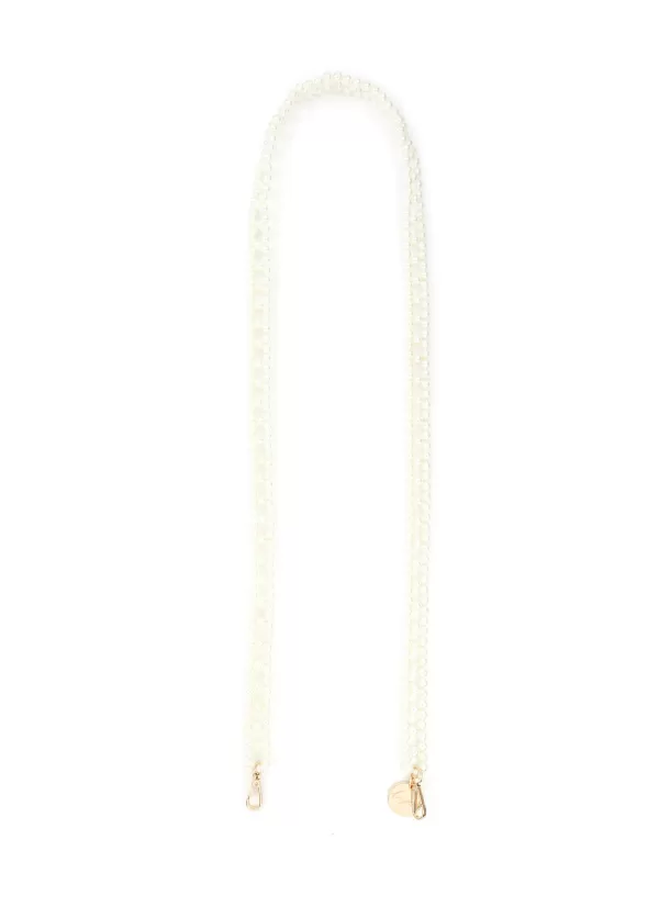 Tech Accessories>LA COQUE FRANCAISE Ines Artificial Pearl Phone Strap — Blanc