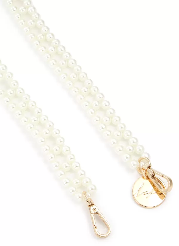 Tech Accessories>LA COQUE FRANCAISE Ines Artificial Pearl Phone Strap — Blanc