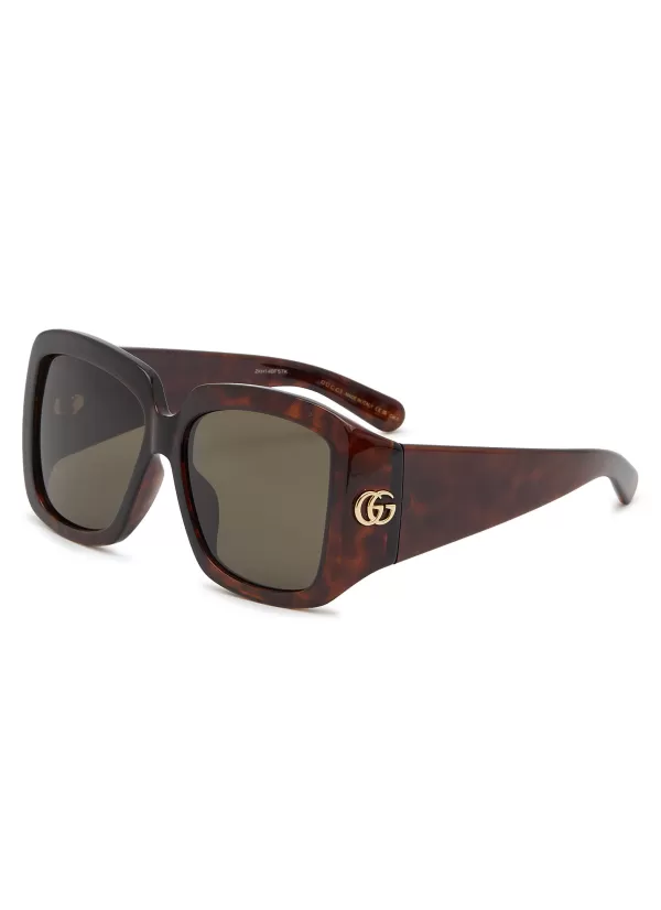 Eyewear>GUCCI Injection Square Sunglasses