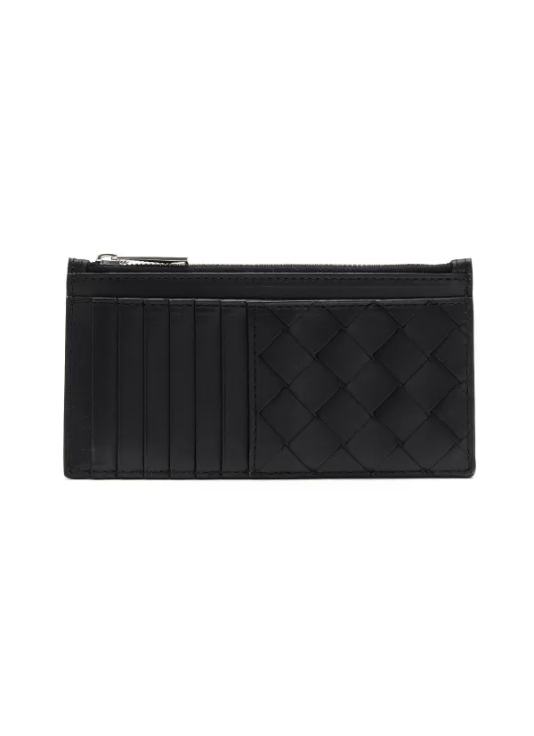 Small Leather Goods>BOTTEGA VENETA Intrecciato 15 Long Leather Zipped Card Case