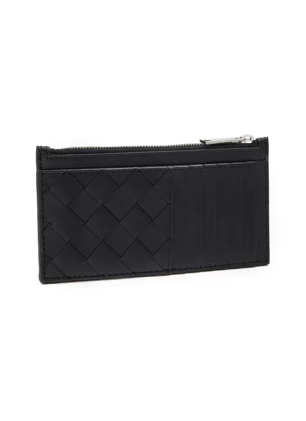 Small Leather Goods>BOTTEGA VENETA Intrecciato 15 Long Leather Zipped Card Case