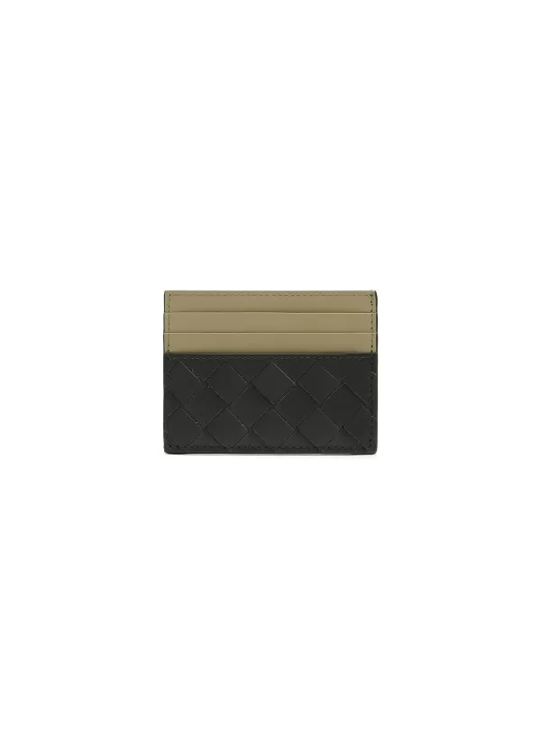 Small Leather Goods>BOTTEGA VENETA Intrecciato Bicolour Leather Cardholder