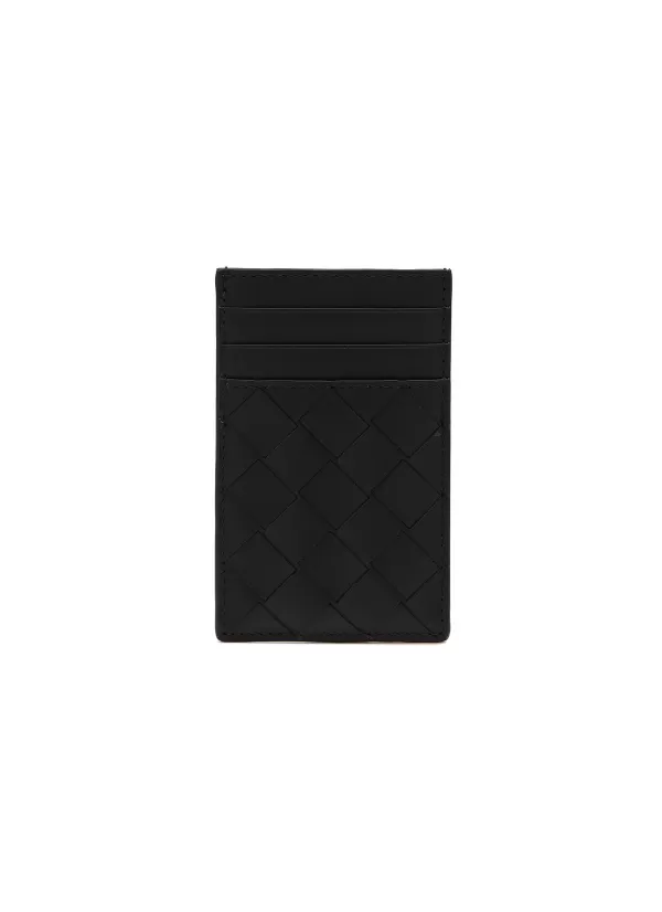 Small Leather Goods>BOTTEGA VENETA Intrecciato Leather Cardholder With Money Clip