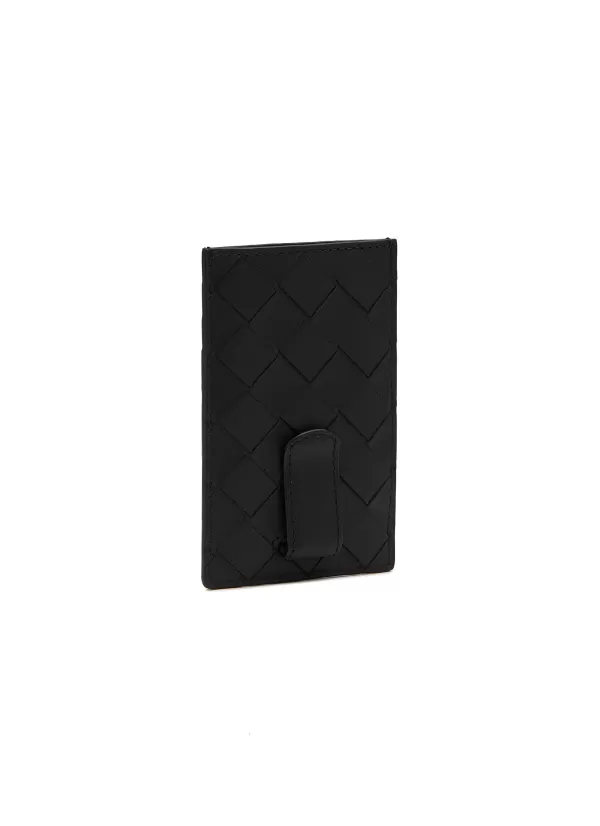 Small Leather Goods>BOTTEGA VENETA Intrecciato Leather Cardholder With Money Clip