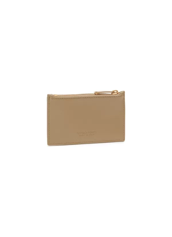 Small Leather Goods>BOTTEGA VENETA Intrecciato Leather Zip Pocket Cardholder