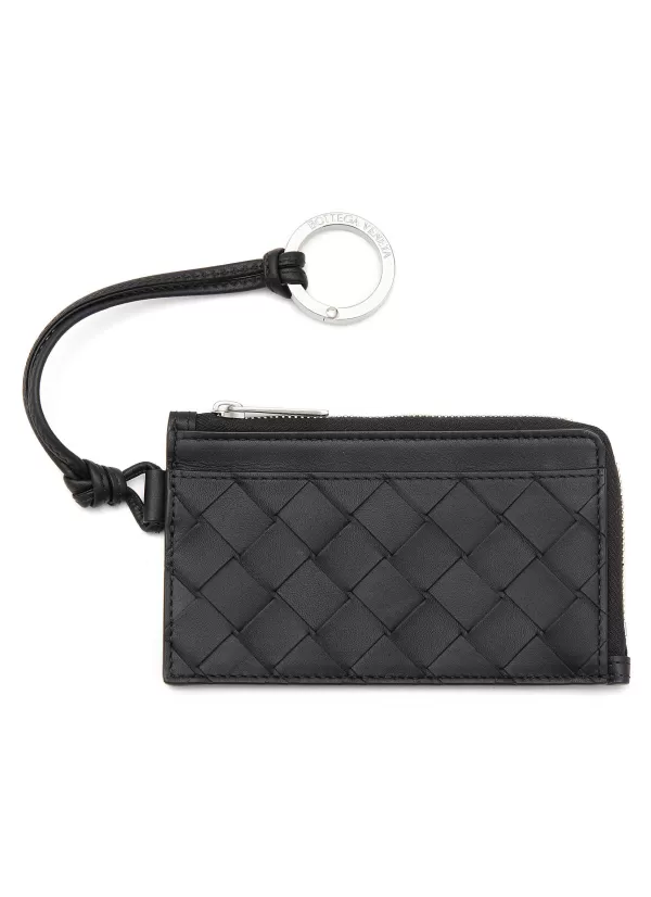 Small Leather Goods>BOTTEGA VENETA Intrecciato Leather Zipped Pouch