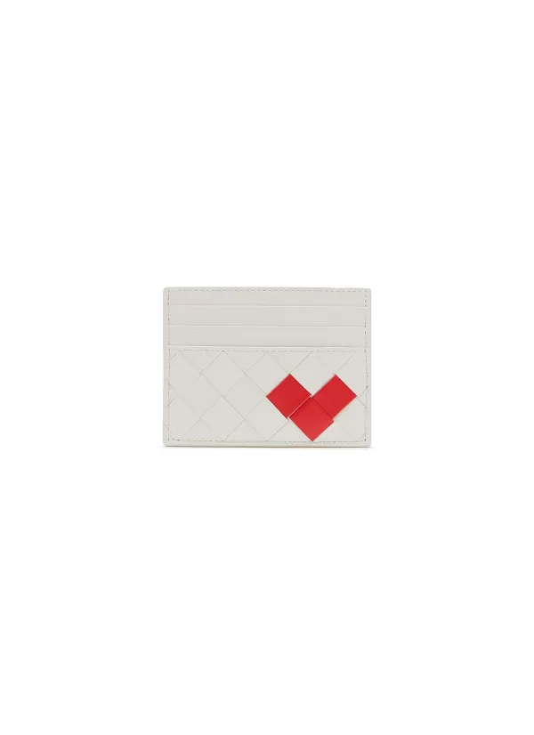 Small Leather Goods>BOTTEGA VENETA Intrecciato Mini-Heart Credit Card Case