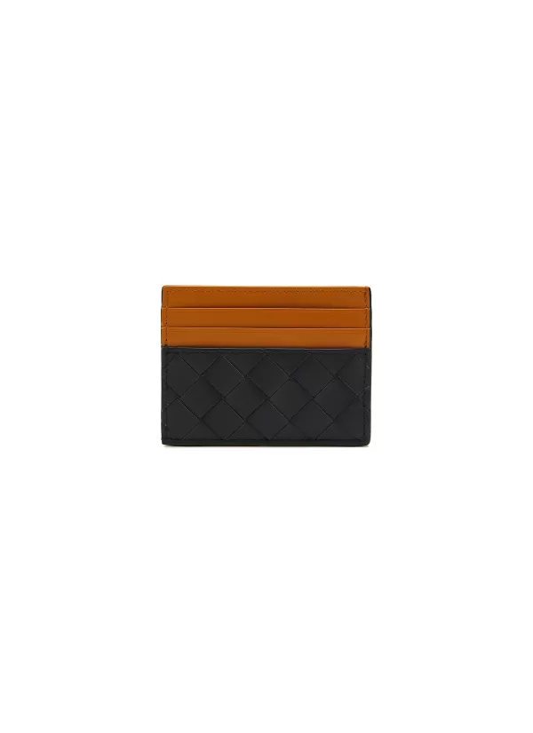 Small Leather Goods>BOTTEGA VENETA Intreccio Leather Cardholder