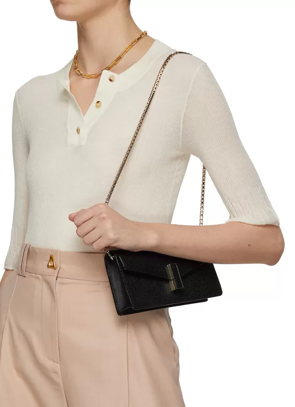 Clutch Bags>VALEXTRA Iside Grained Leather Clutch Bag