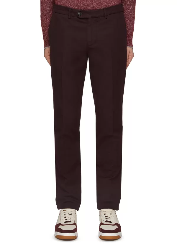 Pants>BRUNELLO CUCINELLI Italian Fit Flat Front Pants