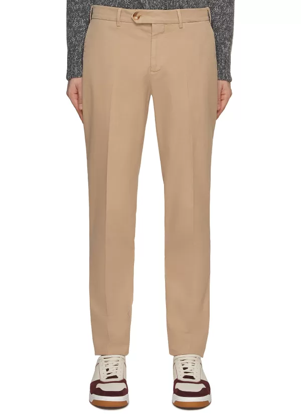 Pants>BRUNELLO CUCINELLI Italian Fit Flat Front Pants