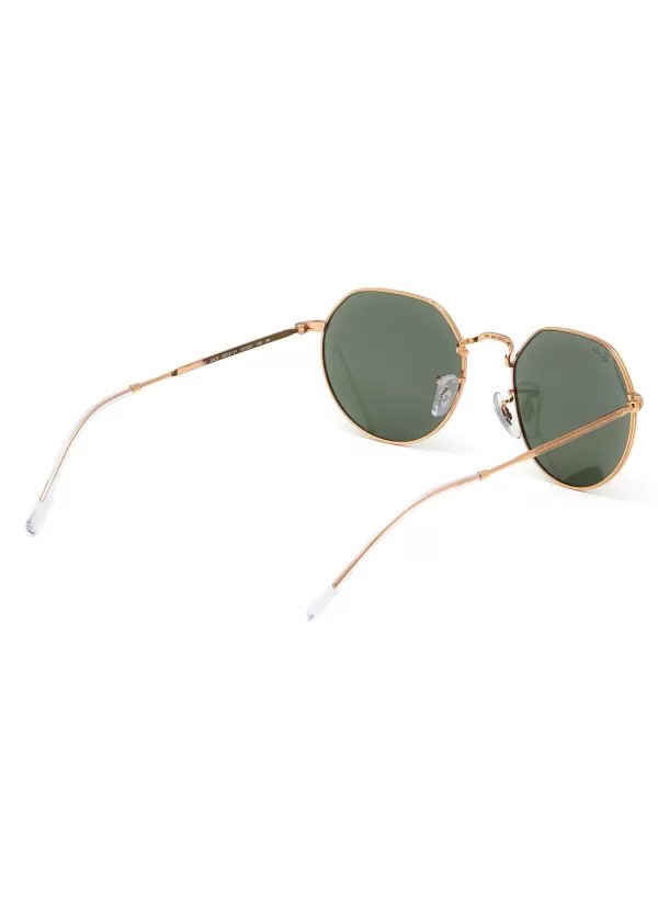 Eyewear>RAY BAN Jack Green Lens Metal Irregular Sunglasses