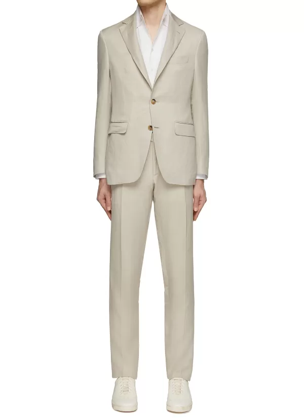 Suits>CANALI Kei Single Breasted Linen Silk Suit