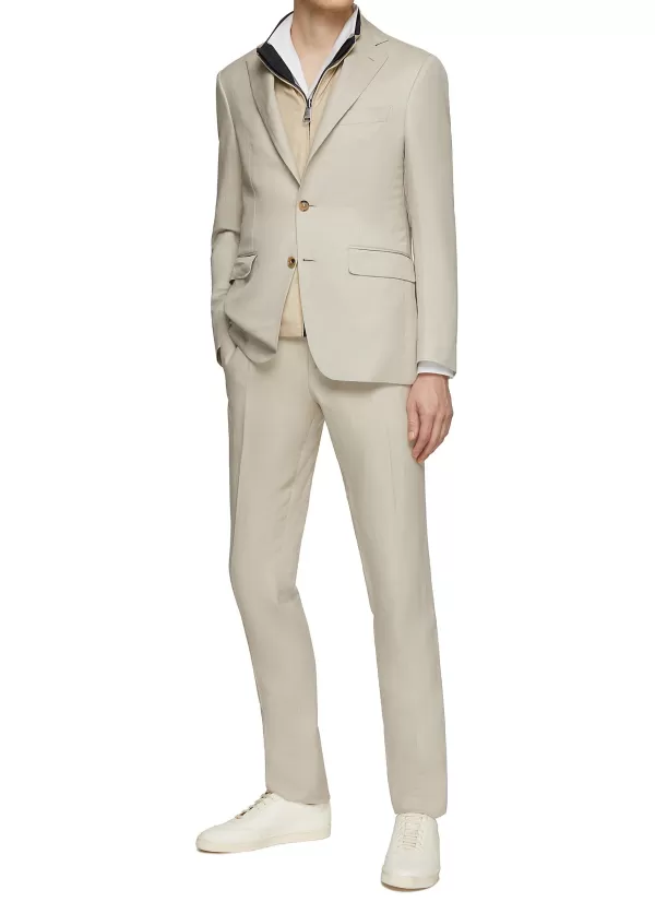 Suits>CANALI Kei Single Breasted Linen Silk Suit