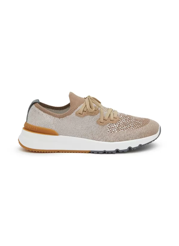 Sneakers>BRUNELLO CUCINELLI Knitted Low Top Sneakers