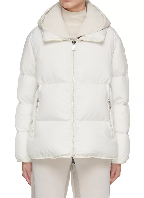 Jackets>MONCLER Labbe Jacket With Removable Shearling Hood