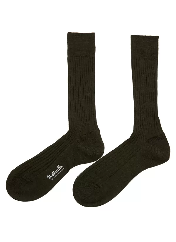 Socks>PANTHERELLA Laburnum Rib Merino Wool Long Anklet Socks