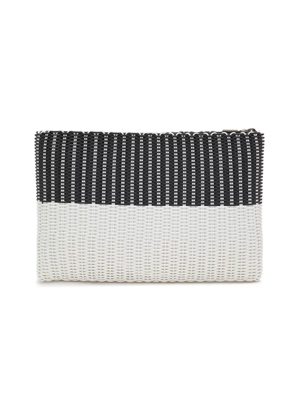 Clutch Bags>PALOROSA Large Bicoloured Woven Clutch