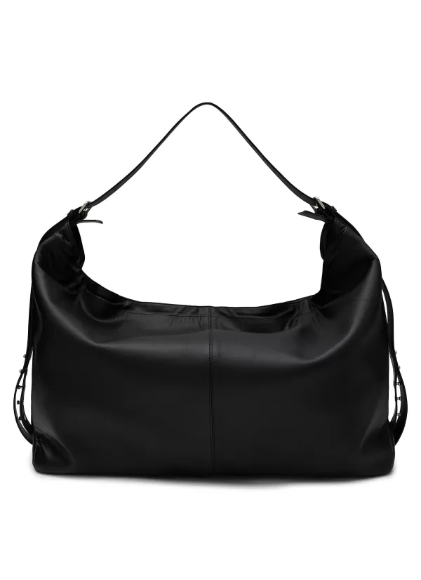 Tote Bags>JUUN.J Large Leather Hobo Bag