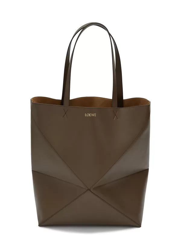 Tote Bags>LOEWE Large Puzzle Fold Leather Tote Bag